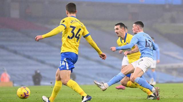  福登替补建功曼城最后时刻绝杀布莱顿